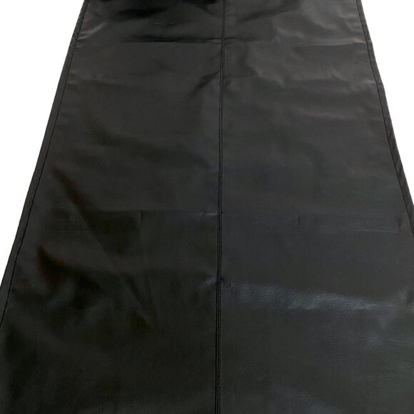 Black Table Runner Faux Leather Modern Table Accent Halloween Spooky - Picture 5 of 7